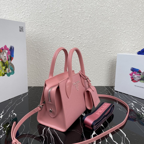 pra*a saffiano leather pra*a monoCh*0me bag