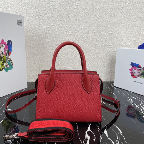 pra*a saffiano leather pra*a monoCh*0me bag