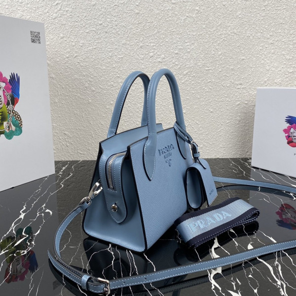 pra*a saffiano leather pra*a monoCh*0me bag