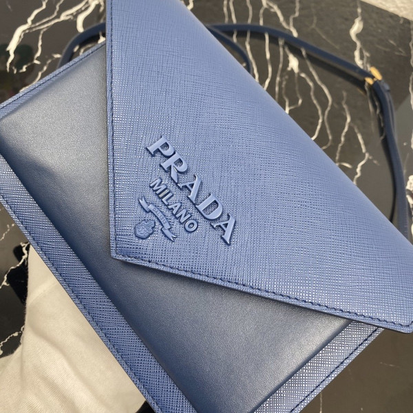 Pra*a saffiano leather mini-bag
