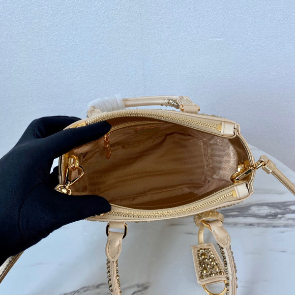Pra*a galleria satin mini-bag with crystals