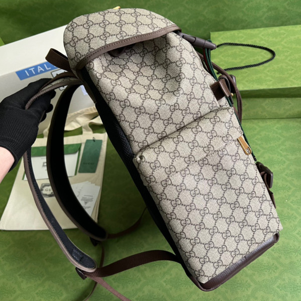 G*u*i gg skateboard backpack with web