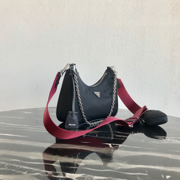 Pra*a nylon hobo bag