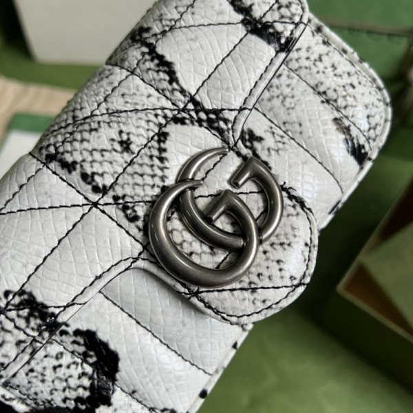 g*u*i gg marmont python S*per mini bag