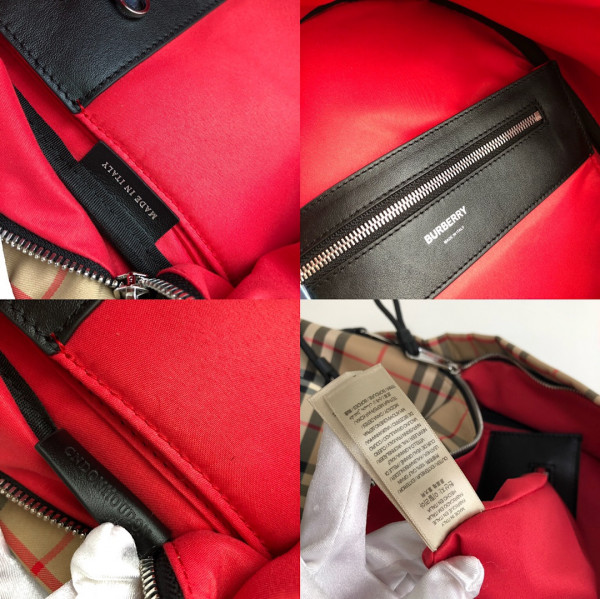 B**rry vintage check nylon backpack