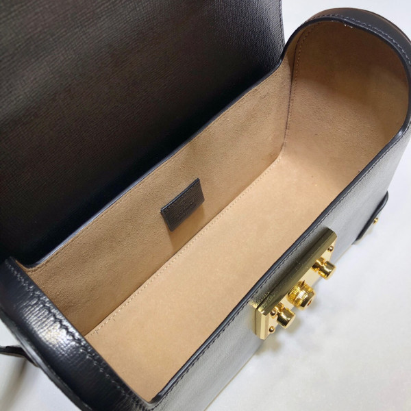 G*u*i padlock gg small bamboo shoulder bag