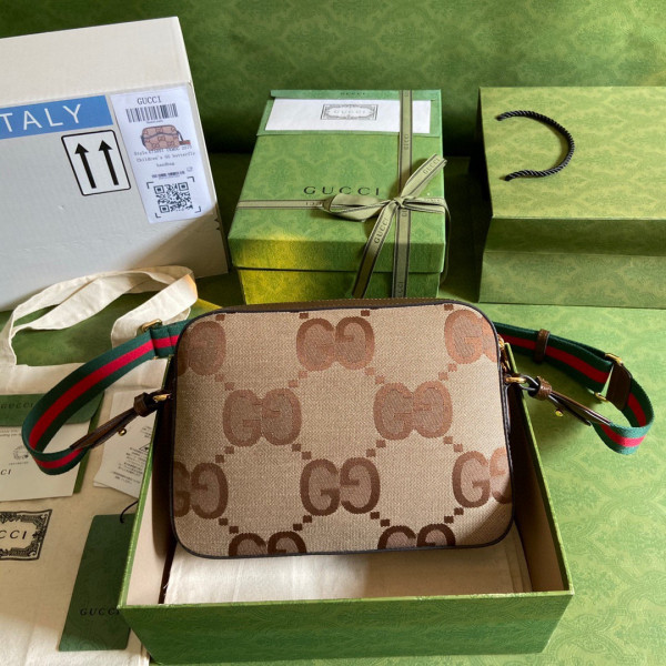 G*u*i messenger bag with jumbo gg
