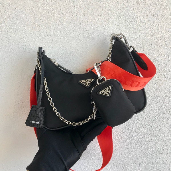 Pra*a nylon hobo bag