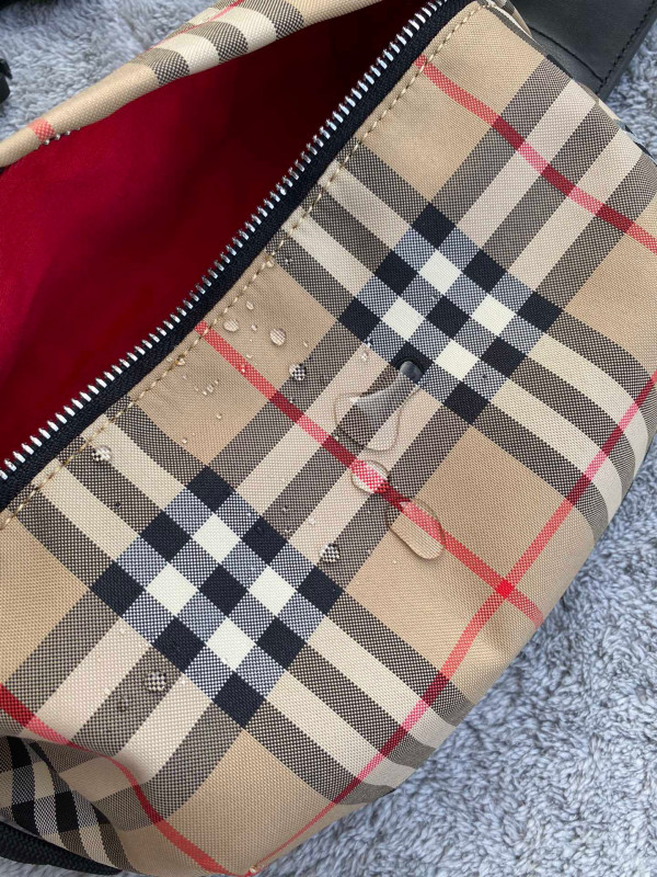 B**rry medium vintage check bonded cotton bum bag