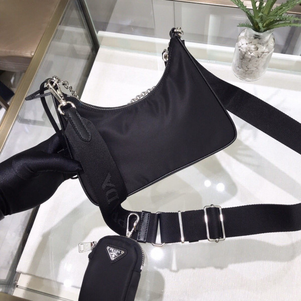 Pra*a nylon hobo bag