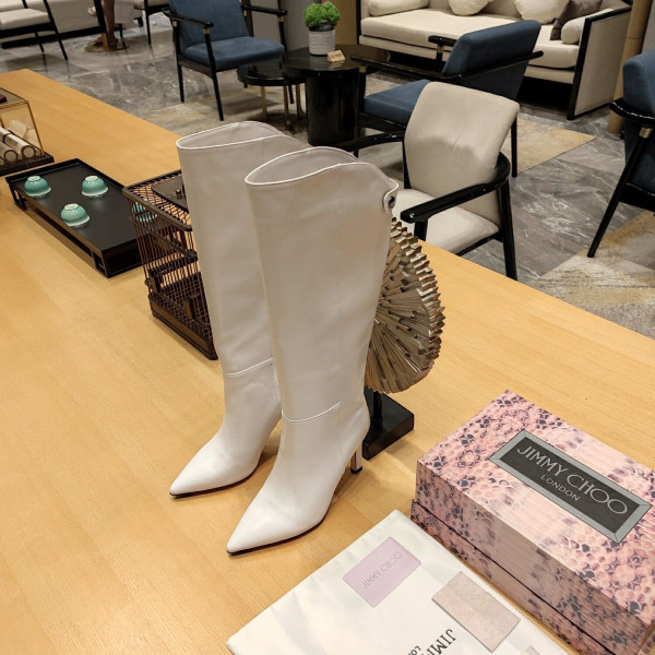 Ji*y Ch* alizze leather knee-high boots