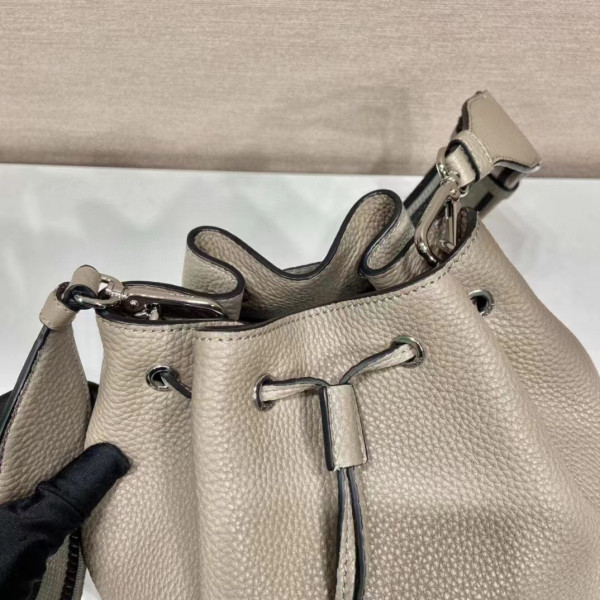 Pra*a leather bucket bag
