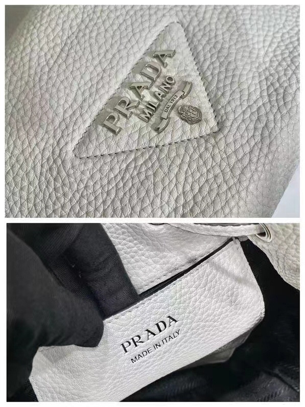 Pra*a leather bucket bag