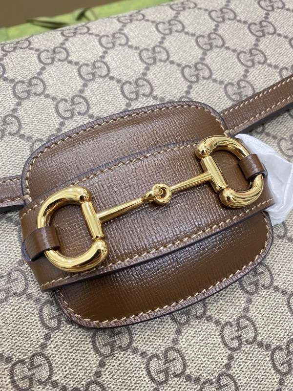 G*u*i horsebit 1955 patchwork shoulder bag