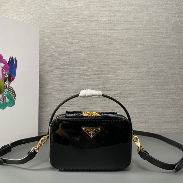 Pra*a odette crystal-studded satin bag-17.5x10.5x4.5cm