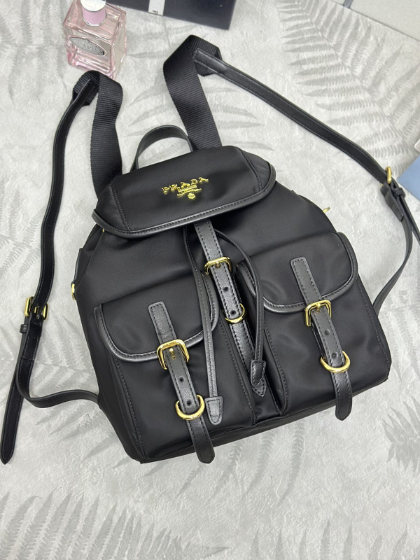 Pra*a small re-nylon backpack-24*28*12cm