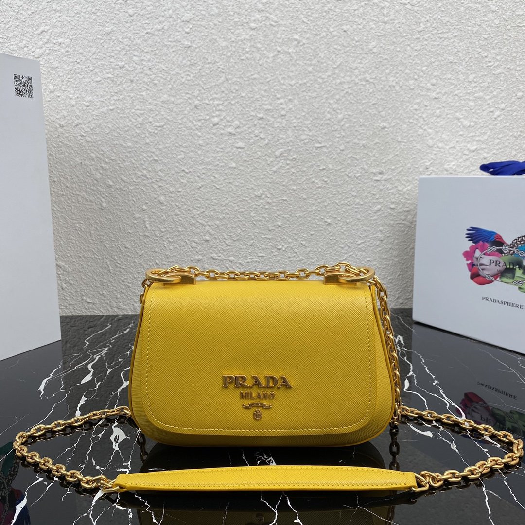 Pra*a saffiano leather