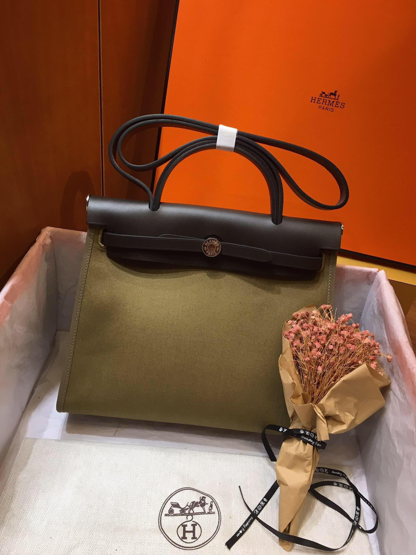 H**mes herbag 31cm all handmade
