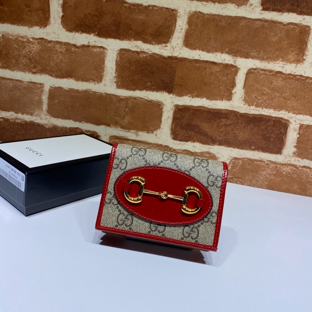 G*u*i horsebit 1955 card case wallet