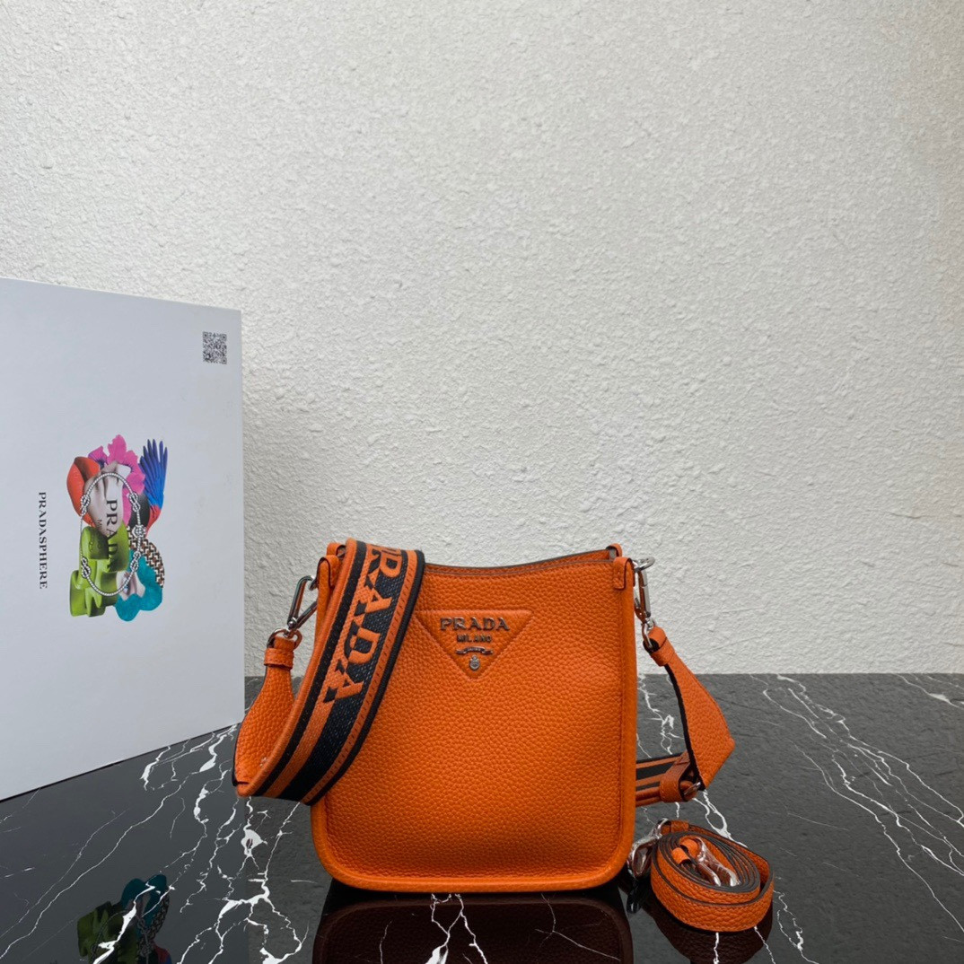 Pra*a leather mini shoulder bag