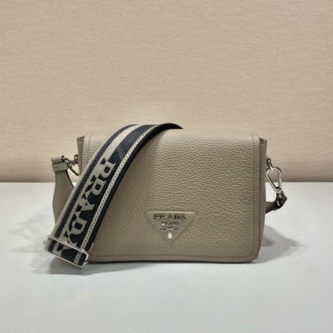 Pra*a leather shoulder bag-23*18*9cm