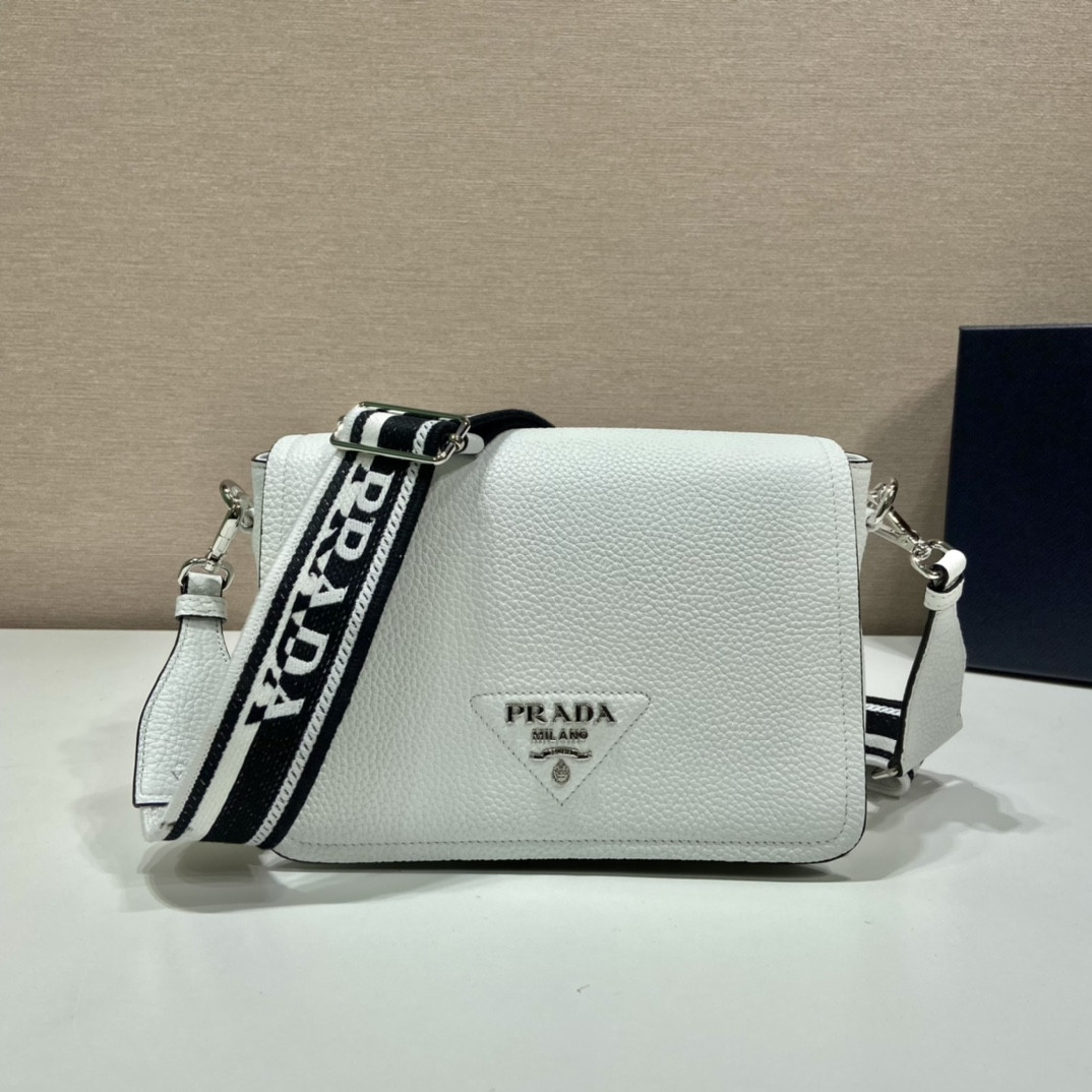 Pra*a leather shoulder bag-23*18*9cm