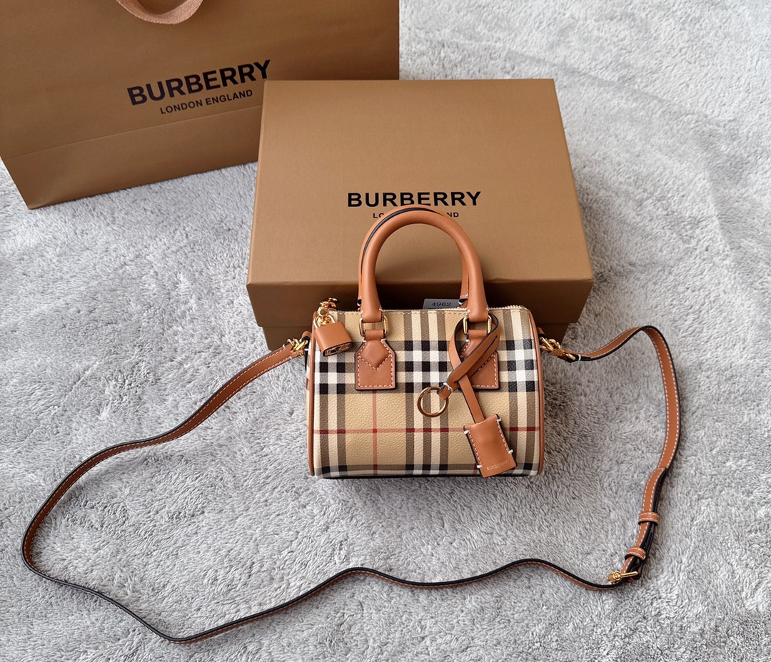 B**rry mini check bowling bag-18.5*11*12cm