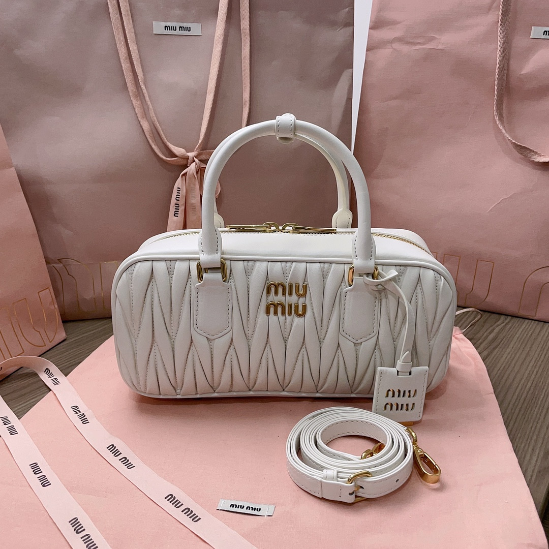 M*um*u arcadie matelassé nappa leather bag-xs/s/m