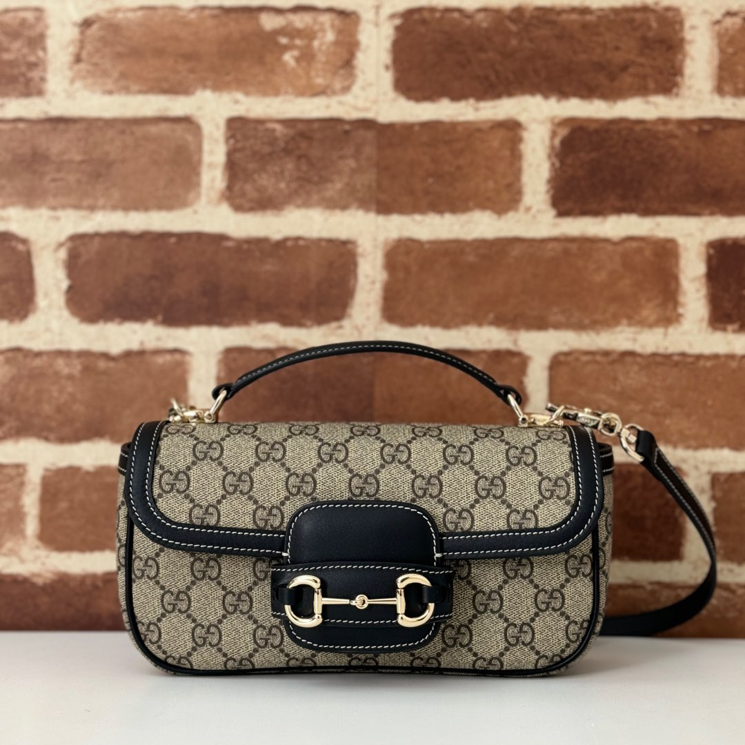 G*u*i horsebit 1955 soft small top handle bag-22.6*12.7*5.6cm