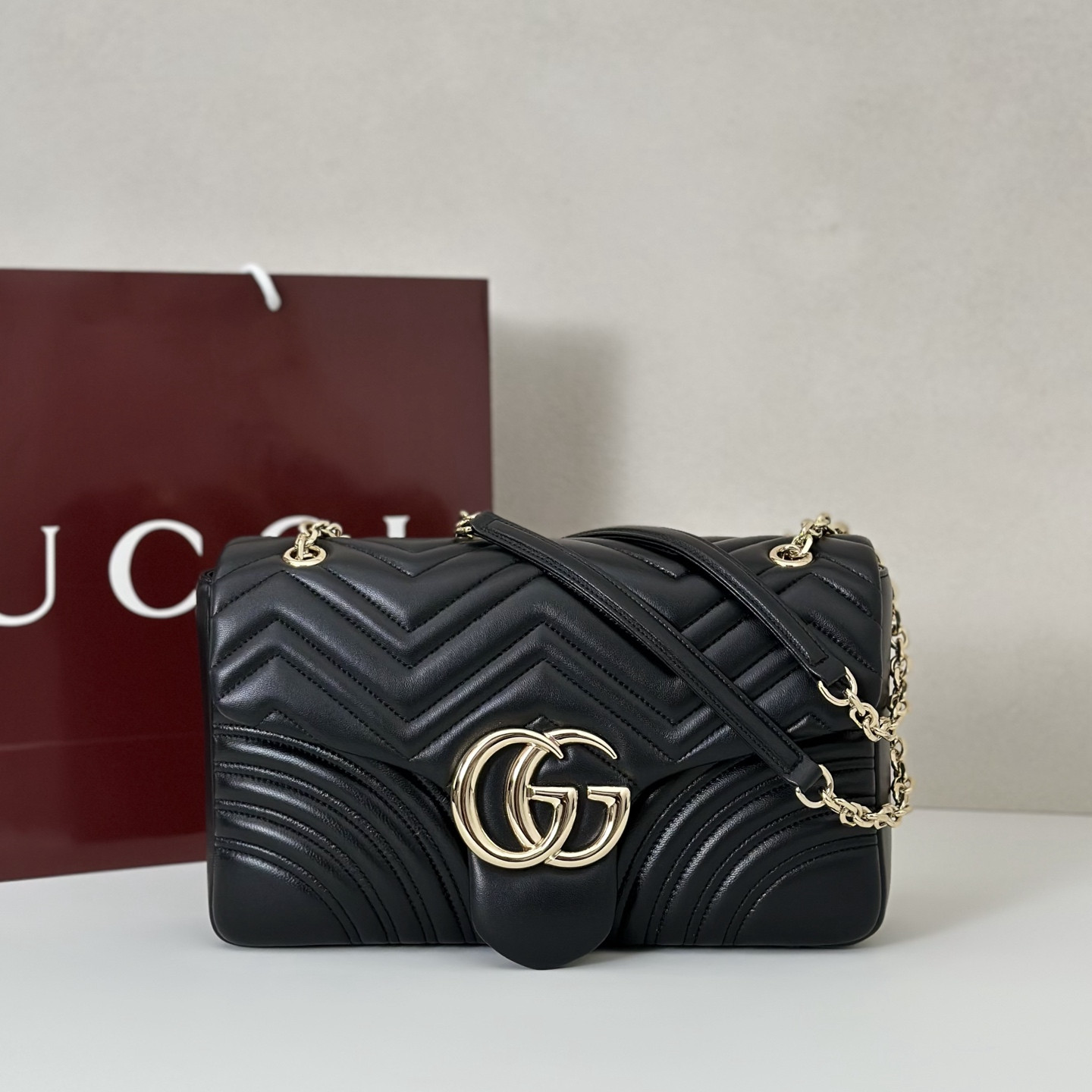 G*u*i gg marmont large shoulder bag - 30.5*18*8cm
